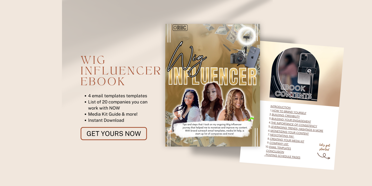 Wig Influencer 101 Ebook